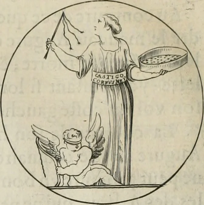 An illustration from Iconologie, ov, explication novvelle : de plvsievrs images, emblemes, et avtres figvres hyerogliphiques des vertus, des vices, des arts, des sciences, des causes naturelles, des humeurs differentes, & des passions humaines : oevvre necessaire a tovte sorte d'esprits, et particvlierement a cevx qvi aspirent ..., 1636, leaf 75