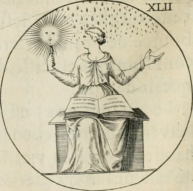 An illustration from Iconologie, ov, explication novvelle : de plvsievrs images, emblemes, et avtres figvres hyerogliphiques des vertus, des vices, des arts, des sciences, des causes naturelles, des humeurs differentes, & des passions humaines : oevvre necessaire a tovte sorte d'esprits, et particvlierement a cevx qvi aspirent ..., 1636, leaf 89