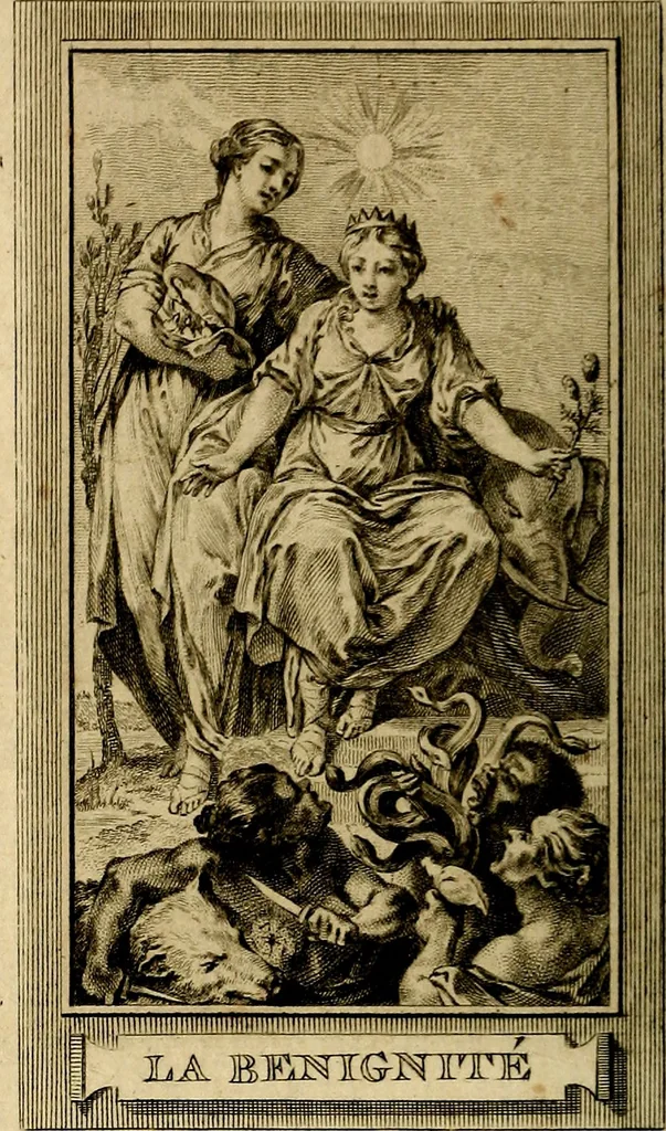 An illustration from Iconologie par figures; ou, Traité complet des allégories, emblêmes, etc. Ouvrage utile aux artistes, aux amateurs, et peuvent servir à l'éducation des jeunes personnes, 1791, leaf 115