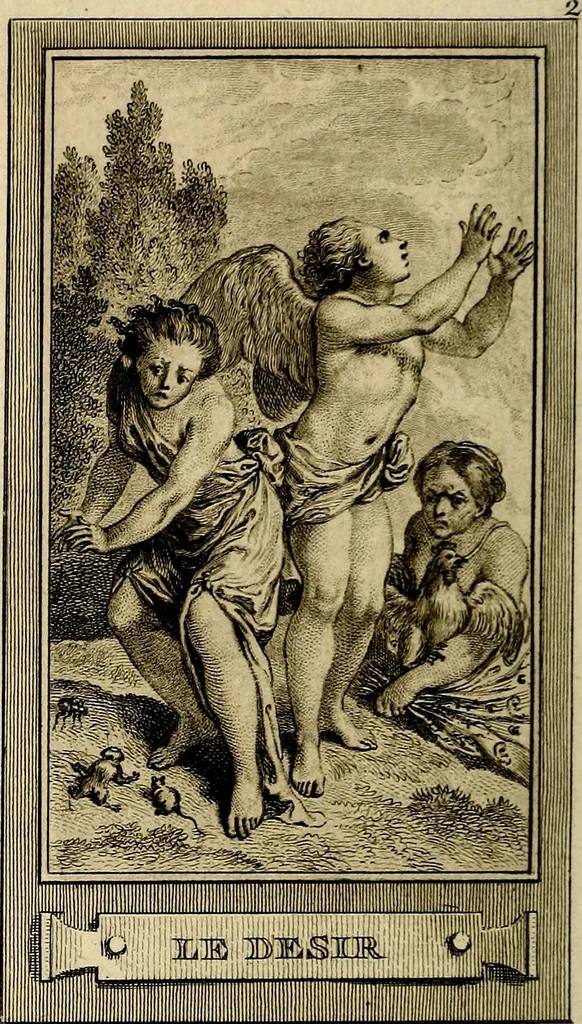 An illustration from Iconologie par figures; ou, Traité complet des allégories, emblêmes, etc. Ouvrage utile aux artistes, aux amateurs, et peuvent servir à l'éducation des jeunes personnes, 1791, leaf 185