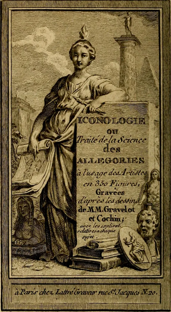 An illustration from Iconologie par figures; ou, Traité complet des allégories, emblêmes, etc. Ouvrage utile aux artistes, aux amateurs, et peuvent servir à l'éducation des jeunes personnes, 1791, leaf 29