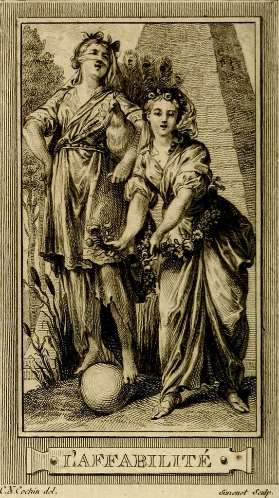 An illustration from Iconologie par figures; ou, Traité complet des allégories, emblêmes, etc. Ouvrage utile aux artistes, aux amateurs, et peuvent servir à l'éducation des jeunes personnes, 1791, leaf 41