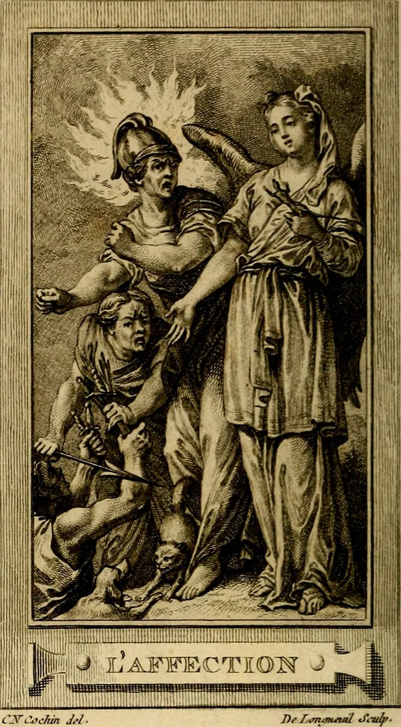 An illustration from Iconologie par figures; ou, Traité complet des allégories, emblêmes, etc. Ouvrage utile aux artistes, aux amateurs, et peuvent servir à l'éducation des jeunes personnes, 1791, leaf 45