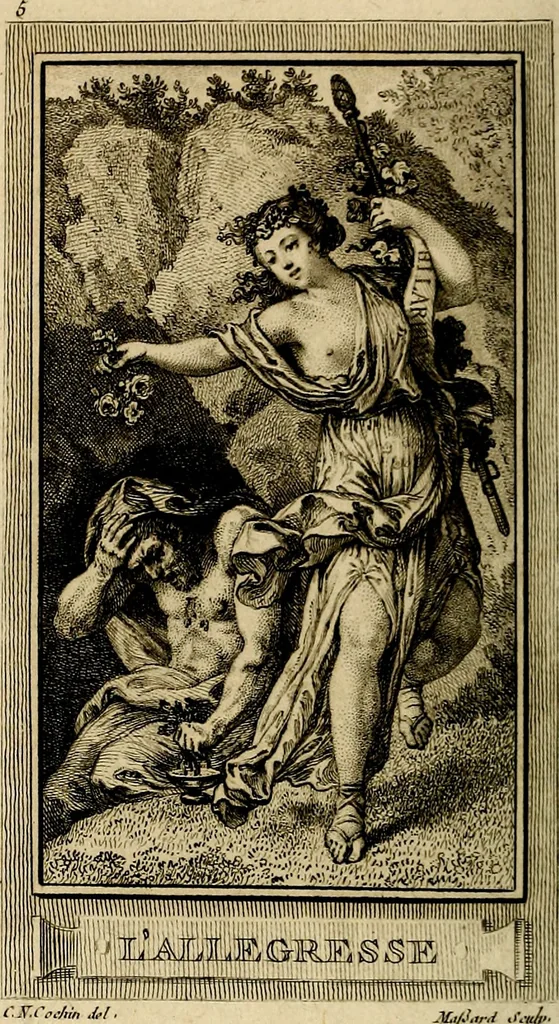An illustration from Iconologie par figures; ou, Traité complet des allégories, emblêmes, etc. Ouvrage utile aux artistes, aux amateurs, et peuvent servir à l'éducation des jeunes personnes, 1791, leaf 61