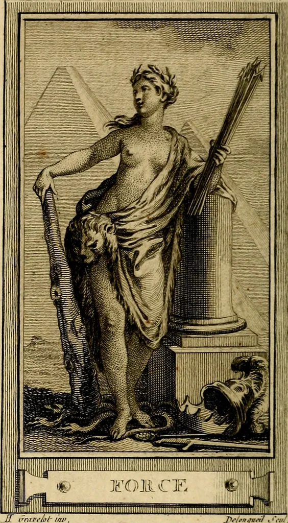 An illustration from Iconologie par figures; ou, Traité complet des allégories, emblêmes, etc. Ouvrage utile aux artistes, aux amateurs, et peuvent servir à l'éducation des jeunes personnes, 1791, leaf 115