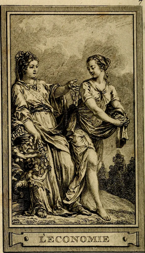 An illustration from Iconologie par figures; ou, Traité complet des allégories, emblêmes, etc. Ouvrage utile aux artistes, aux amateurs, et peuvent servir à l'éducation des jeunes personnes, 1791, leaf 13