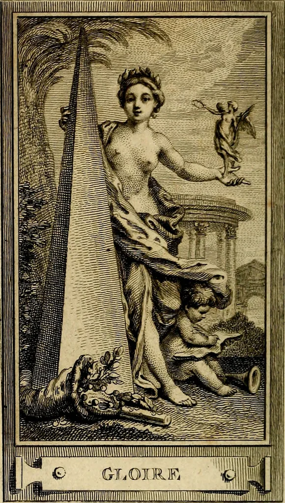An illustration from Iconologie par figures; ou, Traité complet des allégories, emblêmes, etc. Ouvrage utile aux artistes, aux amateurs, et peuvent servir à l'éducation des jeunes personnes, 1791, leaf 143