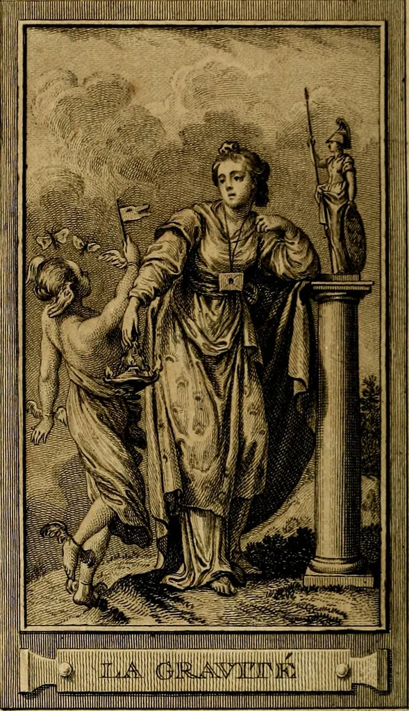 An illustration from Iconologie par figures; ou, Traité complet des allégories, emblêmes, etc. Ouvrage utile aux artistes, aux amateurs, et peuvent servir à l'éducation des jeunes personnes, 1791, leaf 177