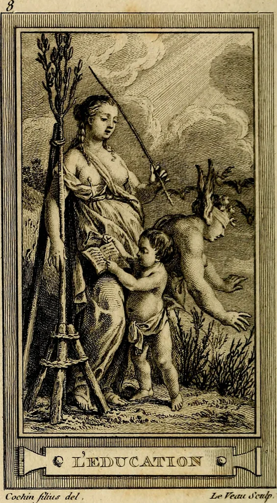 An illustration from Iconologie par figures; ou, Traité complet des allégories, emblêmes, etc. Ouvrage utile aux artistes, aux amateurs, et peuvent servir à l'éducation des jeunes personnes, 1791, leaf 21