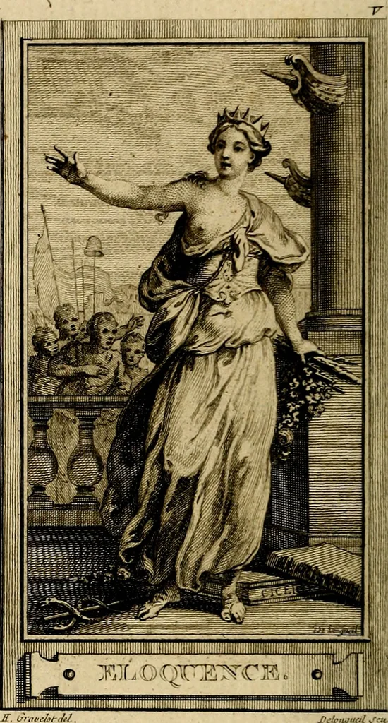An illustration from Iconologie par figures; ou, Traité complet des allégories, emblêmes, etc. Ouvrage utile aux artistes, aux amateurs, et peuvent servir à l'éducation des jeunes personnes, 1791, leaf 25
