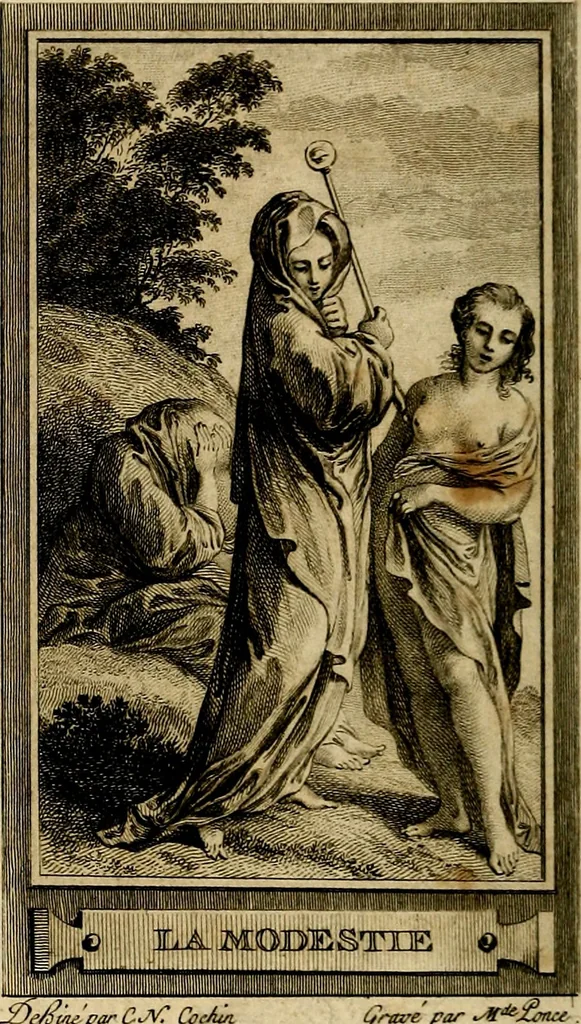 An illustration from Iconologie par figures; ou, Traité complet des allégories, emblêmes, etc. Ouvrage utile aux artistes, aux amateurs, et peuvent servir à l'éducation des jeunes personnes, 1791, leaf 143