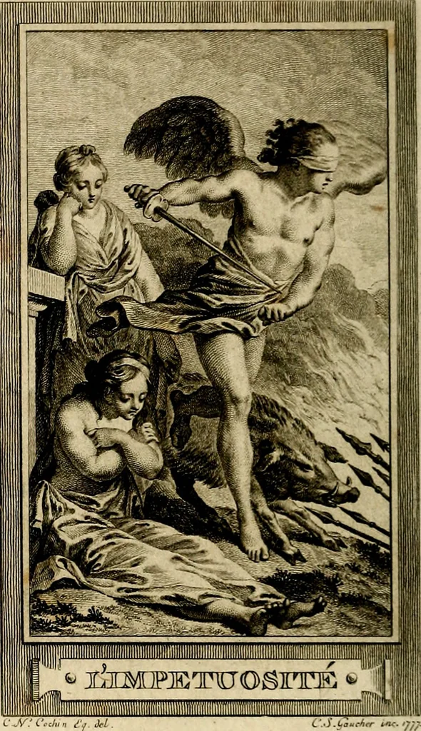 An illustration from Iconologie par figures; ou, Traité complet des allégories, emblêmes, etc. Ouvrage utile aux artistes, aux amateurs, et peuvent servir à l'éducation des jeunes personnes, 1791, leaf 15