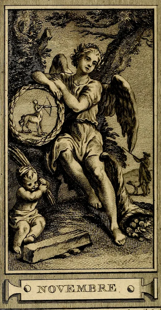 An illustration from Iconologie par figures; ou, Traité complet des allégories, emblêmes, etc. Ouvrage utile aux artistes, aux amateurs, et peuvent servir à l'éducation des jeunes personnes, 1791, leaf 173