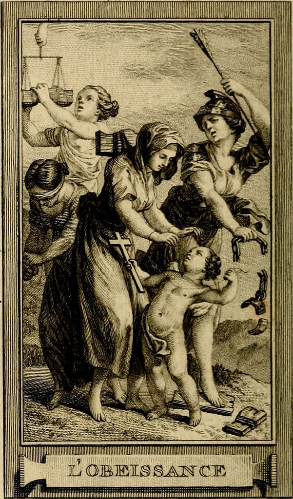 An illustration from Iconologie par figures; ou, Traité complet des allégories, emblêmes, etc. Ouvrage utile aux artistes, aux amateurs, et peuvent servir à l'éducation des jeunes personnes, 1791, leaf 177