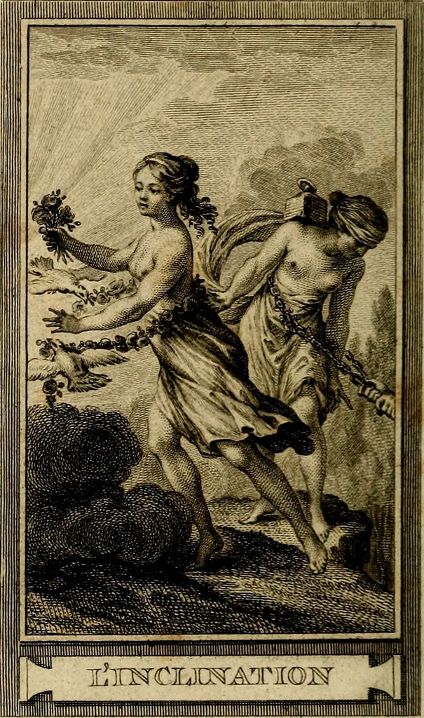 An illustration from Iconologie par figures; ou, Traité complet des allégories, emblêmes, etc. Ouvrage utile aux artistes, aux amateurs, et peuvent servir à l'éducation des jeunes personnes, 1791, leaf 19