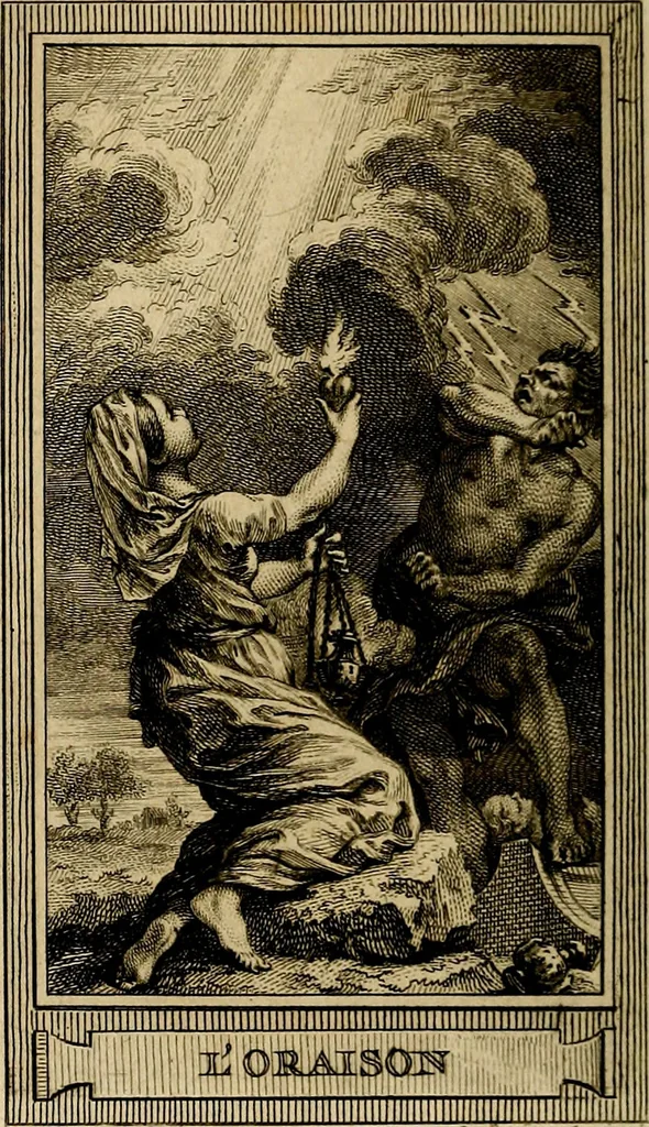 An illustration from Iconologie par figures; ou, Traité complet des allégories, emblêmes, etc. Ouvrage utile aux artistes, aux amateurs, et peuvent servir à l'éducation des jeunes personnes, 1791, leaf 201
