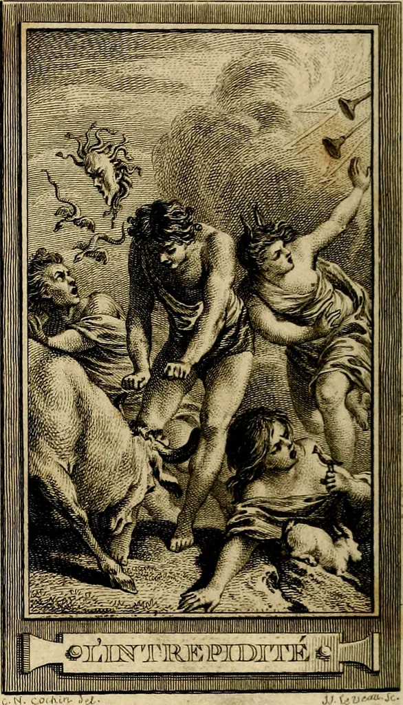 An illustration from Iconologie par figures; ou, Traité complet des allégories, emblêmes, etc. Ouvrage utile aux artistes, aux amateurs, et peuvent servir à l'éducation des jeunes personnes, 1791, leaf 47