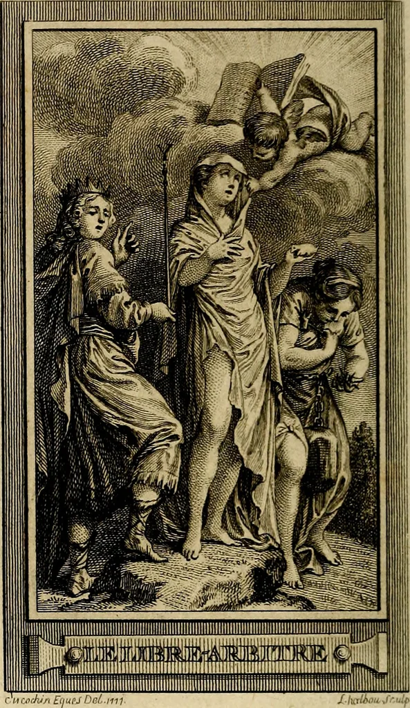 An illustration from Iconologie par figures; ou, Traité complet des allégories, emblêmes, etc. Ouvrage utile aux artistes, aux amateurs, et peuvent servir à l'éducation des jeunes personnes, 1791, leaf 79