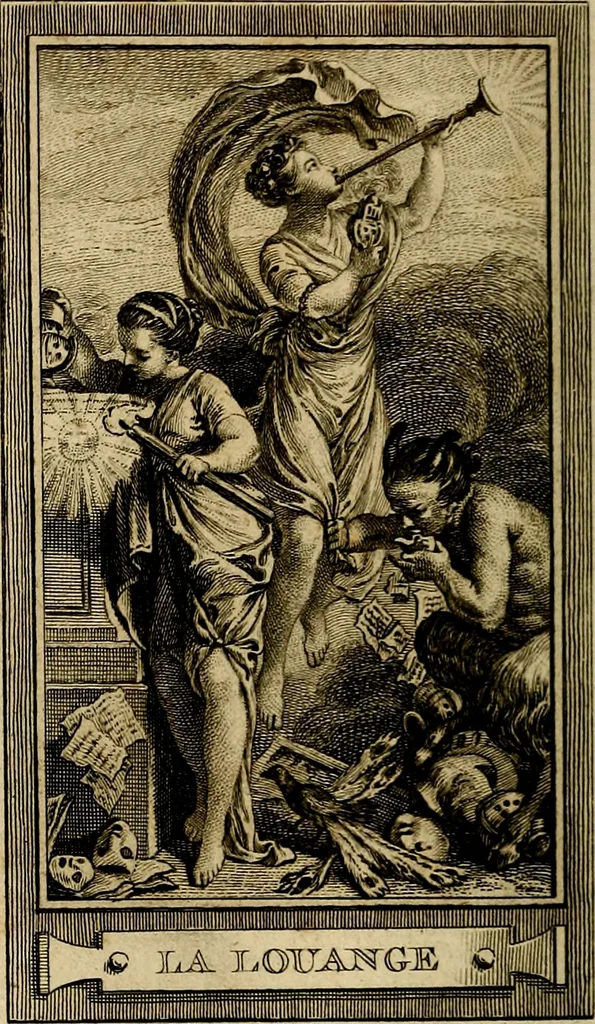 An illustration from Iconologie par figures; ou, Traité complet des allégories, emblêmes, etc. Ouvrage utile aux artistes, aux amateurs, et peuvent servir à l'éducation des jeunes personnes, 1791, leaf 91
