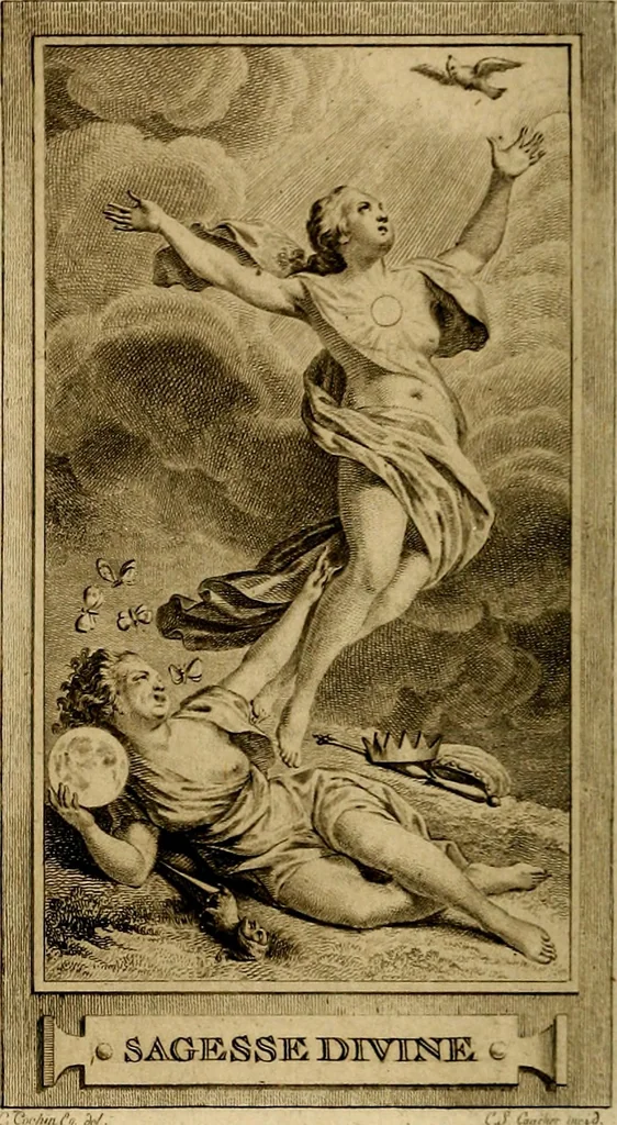 An illustration from Iconologie par figures; ou, Traité complet des allégories, emblêmes, etc. Ouvrage utile aux artistes, aux amateurs, et peuvent servir à l'éducation des jeunes personnes, 1791, leaf 143