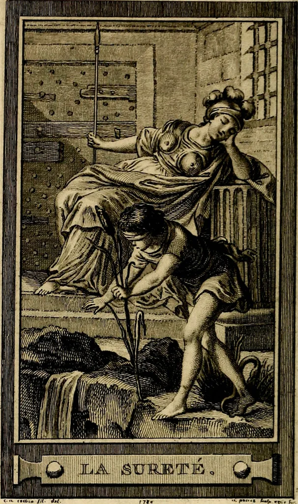 An illustration from Iconologie par figures; ou, Traité complet des allégories, emblêmes, etc. Ouvrage utile aux artistes, aux amateurs, et peuvent servir à l'éducation des jeunes personnes, 1791, leaf 199