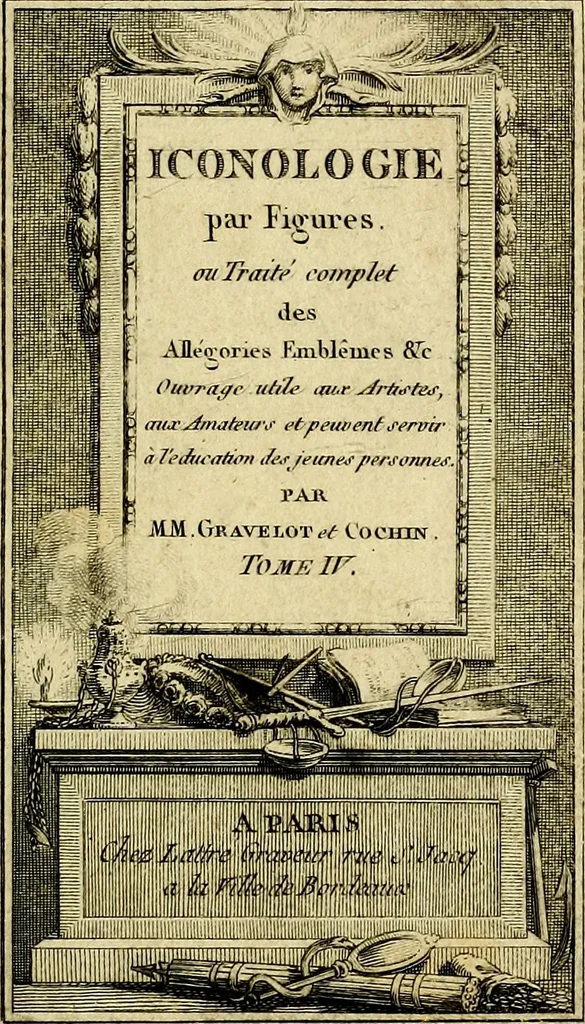 An illustration from Iconologie par figures; ou, Traité complet des allégories, emblêmes, etc. Ouvrage utile aux artistes, aux amateurs, et peuvent servir à l'éducation des jeunes personnes, 1791, leaf 6