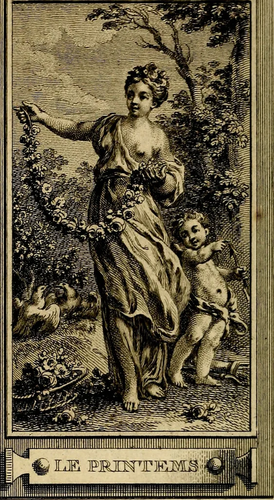 An illustration from Iconologie par figures; ou, Traité complet des allégories, emblêmes, etc. Ouvrage utile aux artistes, aux amateurs, et peuvent servir à l'éducation des jeunes personnes, 1791, leaf 69