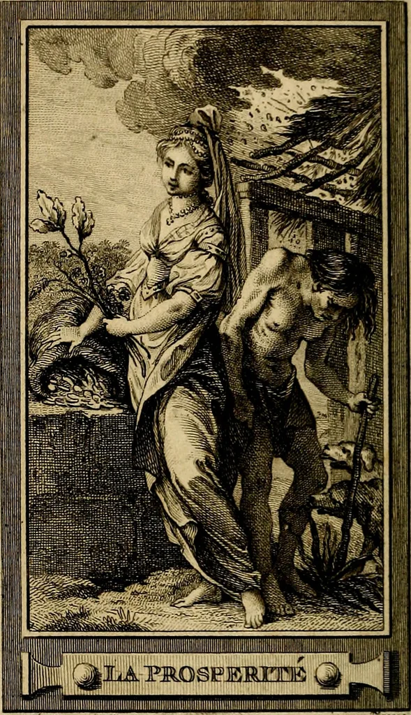 An illustration from Iconologie par figures; ou, Traité complet des allégories, emblêmes, etc. Ouvrage utile aux artistes, aux amateurs, et peuvent servir à l'éducation des jeunes personnes, 1791, leaf 77
