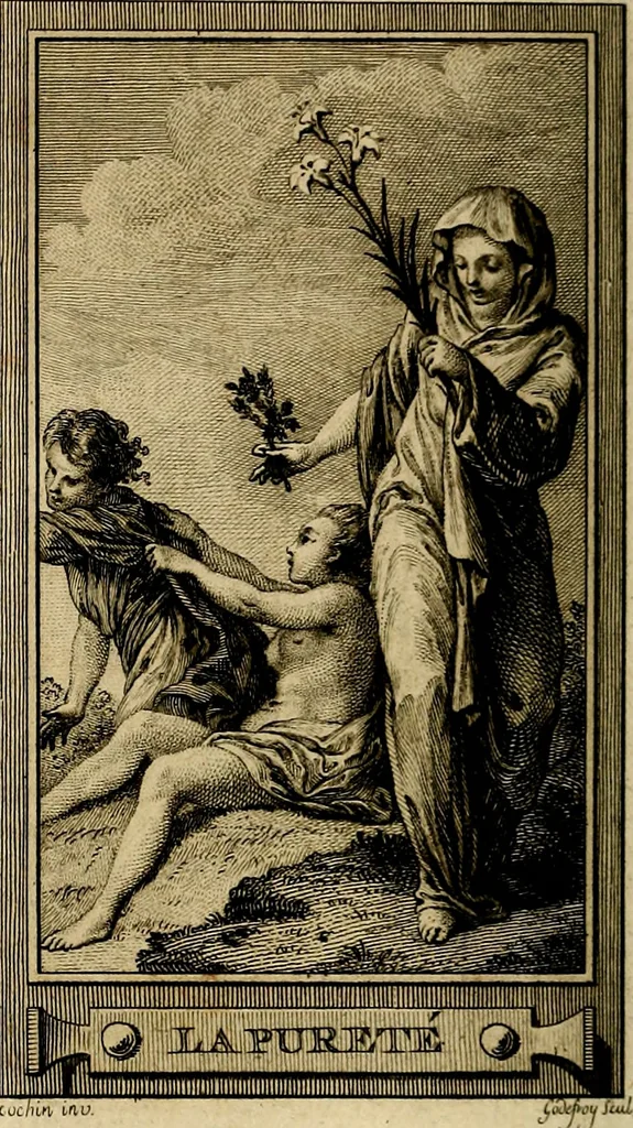 An illustration from Iconologie par figures; ou, Traité complet des allégories, emblêmes, etc. Ouvrage utile aux artistes, aux amateurs, et peuvent servir à l'éducation des jeunes personnes, 1791, leaf 95