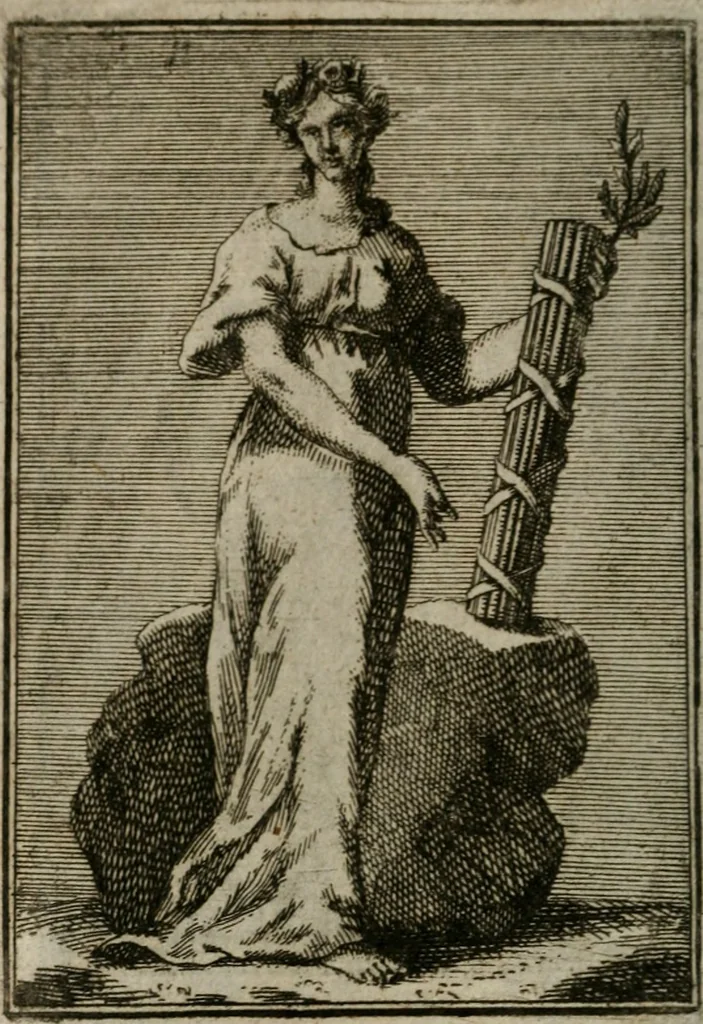 An illustration from Iconologie tirée de divers auteurs. Ouvrage utile aux gens de lettres, aux poëtes, aux artistes, & généralement à tous les amateurs des beaux-arts, 1766, leaf 123