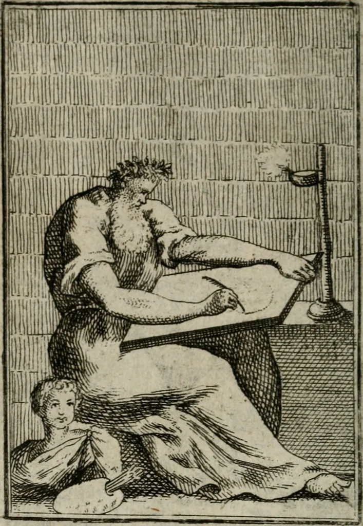 An illustration from Iconologie tirée de divers auteurs. Ouvrage utile aux gens de lettres, aux poëtes, aux artistes, & généralement à tous les amateurs des beaux-arts, 1766, leaf 171
