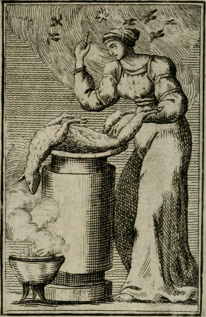 An illustration from Iconologie tirée de divers auteurs. Ouvrage utile aux gens de lettres, aux poëtes, aux artistes, & généralement à tous les amateurs des beaux-arts, 1766, leaf 173