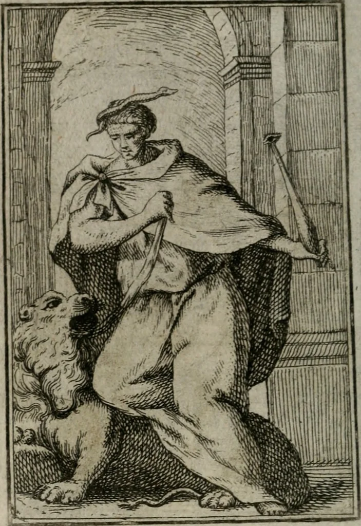 An illustration from Iconologie tirée de divers auteurs. Ouvrage utile aux gens de lettres, aux poëtes, aux artistes, & généralement à tous les amateurs des beaux-arts, 1766, leaf 187