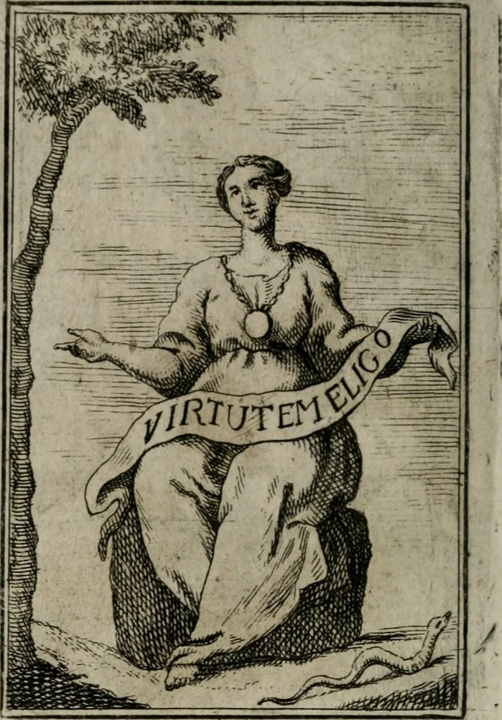 An illustration from Iconologie tirée de divers auteurs. Ouvrage utile aux gens de lettres, aux poëtes, aux artistes, & généralement à tous les amateurs des beaux-arts, 1766, leaf 195