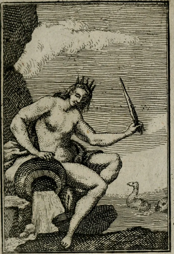 An illustration from Iconologie tirée de divers auteurs. Ouvrage utile aux gens de lettres, aux poëtes, aux artistes, & généralement à tous les amateurs des beaux-arts, 1766, leaf 198