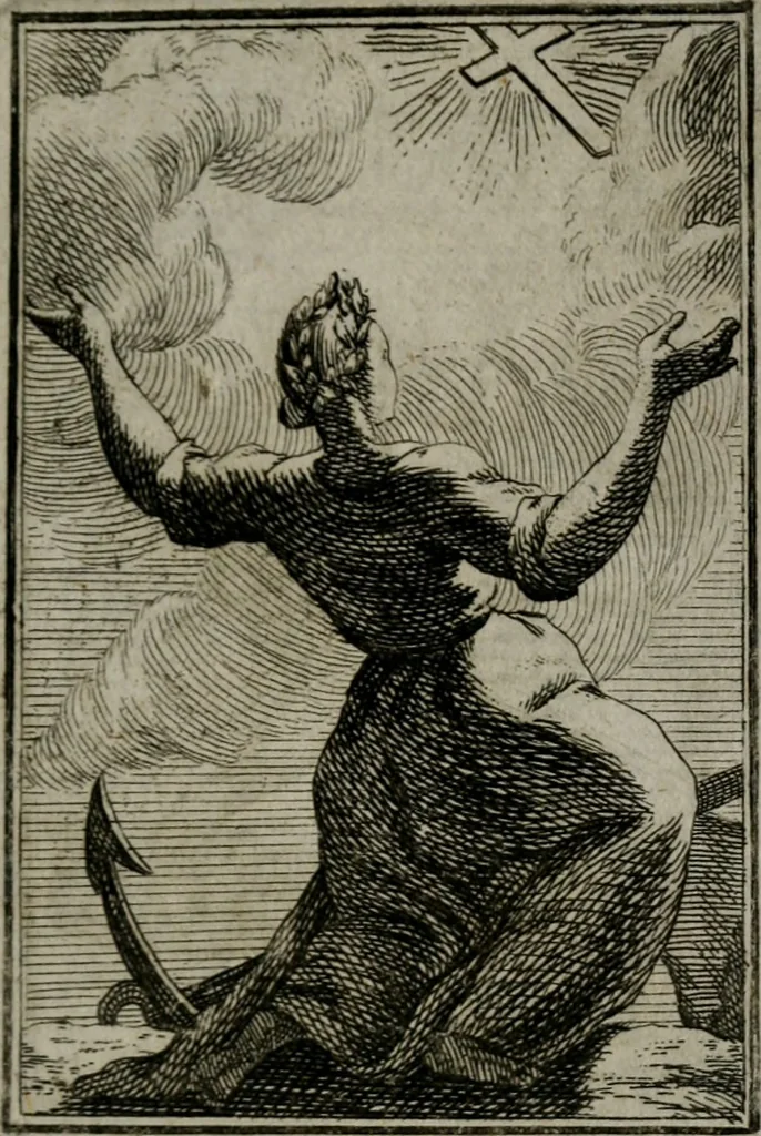An illustration from Iconologie tirée de divers auteurs. Ouvrage utile aux gens de lettres, aux poëtes, aux artistes, & généralement à tous les amateurs des beaux-arts, 1766, leaf 210
