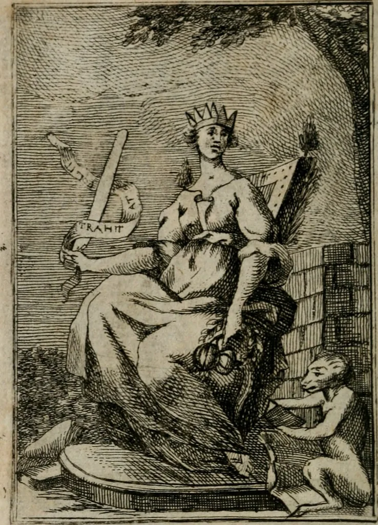 An illustration from Iconologie tirée de divers auteurs. Ouvrage utile aux gens de lettres, aux poëtes, aux artistes, & généralement à tous les amateurs des beaux-arts, 1766, leaf 23