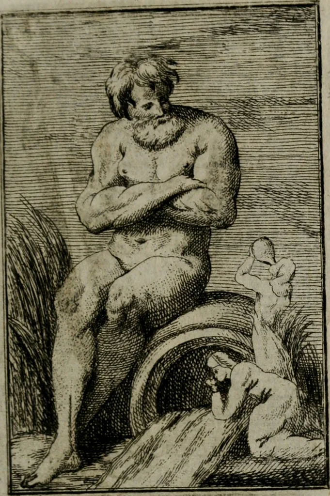 An illustration from Iconologie tirée de divers auteurs. Ouvrage utile aux gens de lettres, aux poëtes, aux artistes, & généralement à tous les amateurs des beaux-arts, 1766, leaf 256