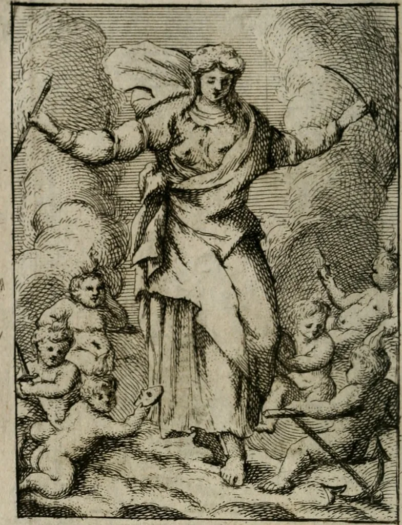 An illustration from Iconologie tirée de divers auteurs. Ouvrage utile aux gens de lettres, aux poëtes, aux artistes, & généralement à tous les amateurs des beaux-arts, 1766, leaf 331