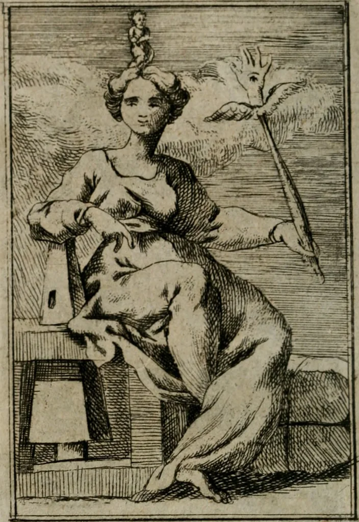 An illustration from Iconologie tirée de divers auteurs. Ouvrage utile aux gens de lettres, aux poëtes, aux artistes, & généralement à tous les amateurs des beaux-arts, 1766, leaf 351