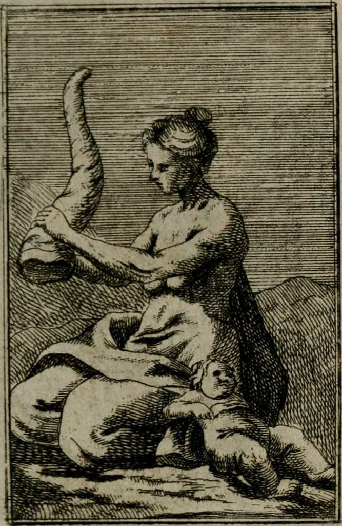 An illustration from Iconologie tirée de divers auteurs. Ouvrage utile aux gens de lettres, aux poëtes, aux artistes, & généralement à tous les amateurs des beaux-arts, 1766, leaf 354