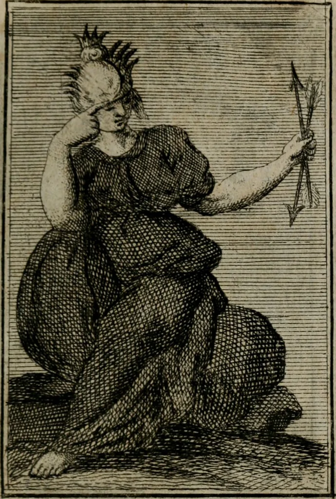 An illustration from Iconologie tirée de divers auteurs. Ouvrage utile aux gens de lettres, aux poëtes, aux artistes, & généralement à tous les amateurs des beaux-arts, 1766, leaf 356