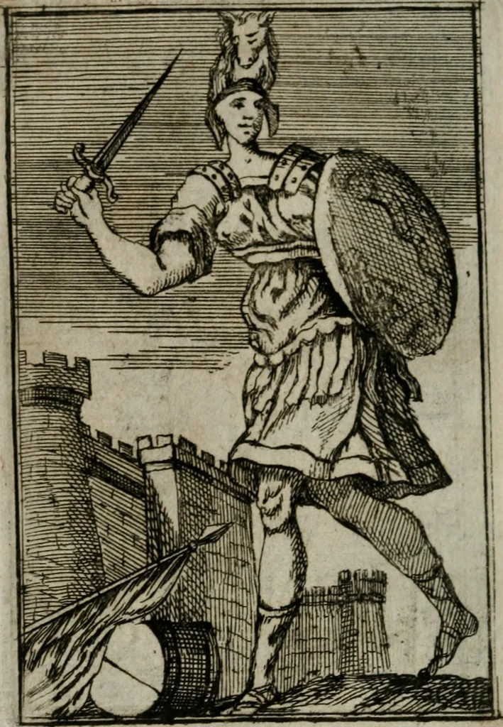 An illustration from Iconologie tirée de divers auteurs. Ouvrage utile aux gens de lettres, aux poëtes, aux artistes, & généralement à tous les amateurs des beaux-arts, 1766, leaf 37