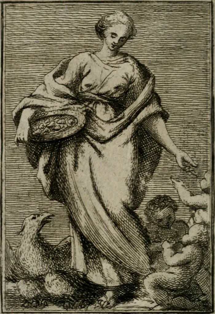 An illustration from Iconologie tirée de divers auteurs. Ouvrage utile aux gens de lettres, aux poëtes, aux artistes, & généralement à tous les amateurs des beaux-arts, 1766, leaf 387