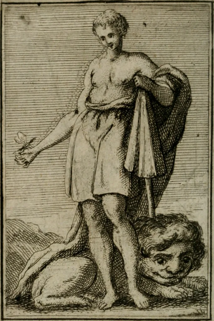 An illustration from Iconologie tirée de divers auteurs. Ouvrage utile aux gens de lettres, aux poëtes, aux artistes, & généralement à tous les amateurs des beaux-arts, 1766, leaf 427