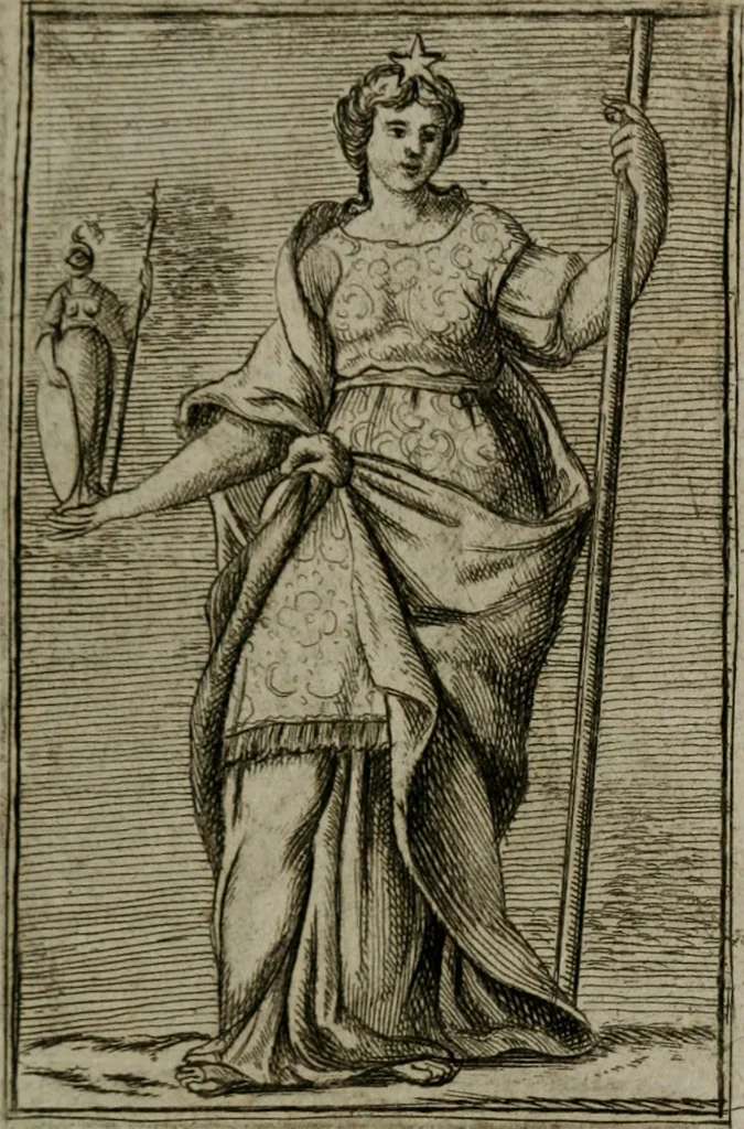 An illustration from Iconologie tirée de divers auteurs. Ouvrage utile aux gens de lettres, aux poëtes, aux artistes, & généralement à tous les amateurs des beaux-arts, 1766, leaf 472