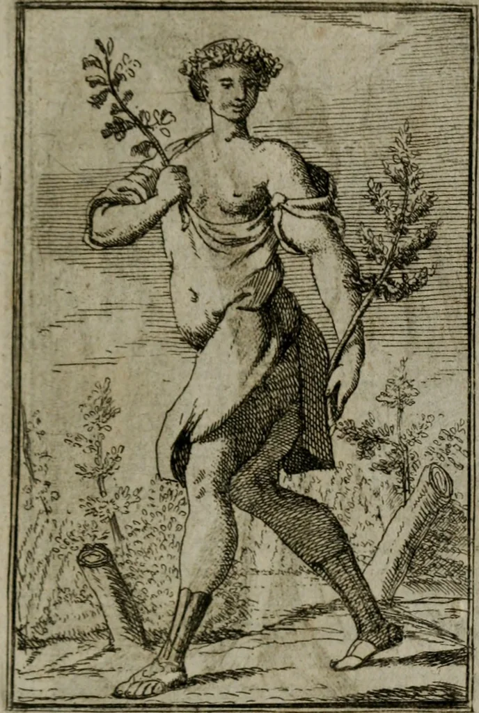 An illustration from Iconologie tirée de divers auteurs. Ouvrage utile aux gens de lettres, aux poëtes, aux artistes, & généralement à tous les amateurs des beaux-arts, 1766, leaf 476