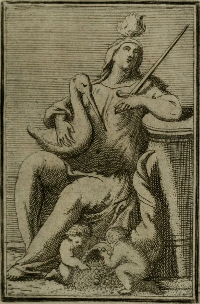 An illustration from Iconologie tirée de divers auteurs. Ouvrage utile aux gens de lettres, aux poëtes, aux artistes, & généralement à tous les amateurs des beaux-arts, 1766, leaf 532