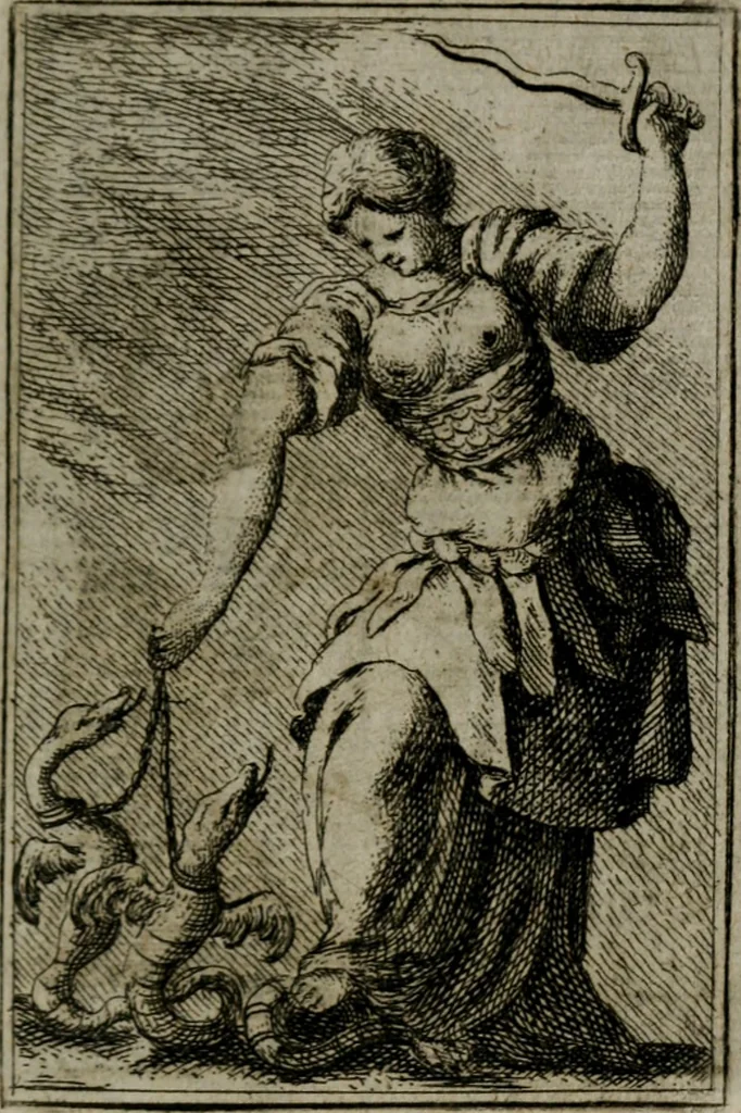 An illustration from Iconologie tirée de divers auteurs. Ouvrage utile aux gens de lettres, aux poëtes, aux artistes, & généralement à tous les amateurs des beaux-arts, 1766, leaf 556