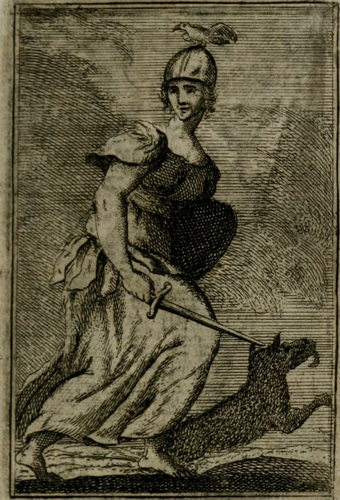 An illustration from Iconologie tirée de divers auteurs. Ouvrage utile aux gens de lettres, aux poëtes, aux artistes, & généralement à tous les amateurs des beaux-arts, 1766, leaf 558
